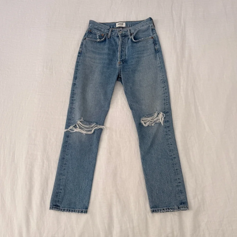 Agolde - Riley High Rise Straight Jeans - Picture 4 of 7